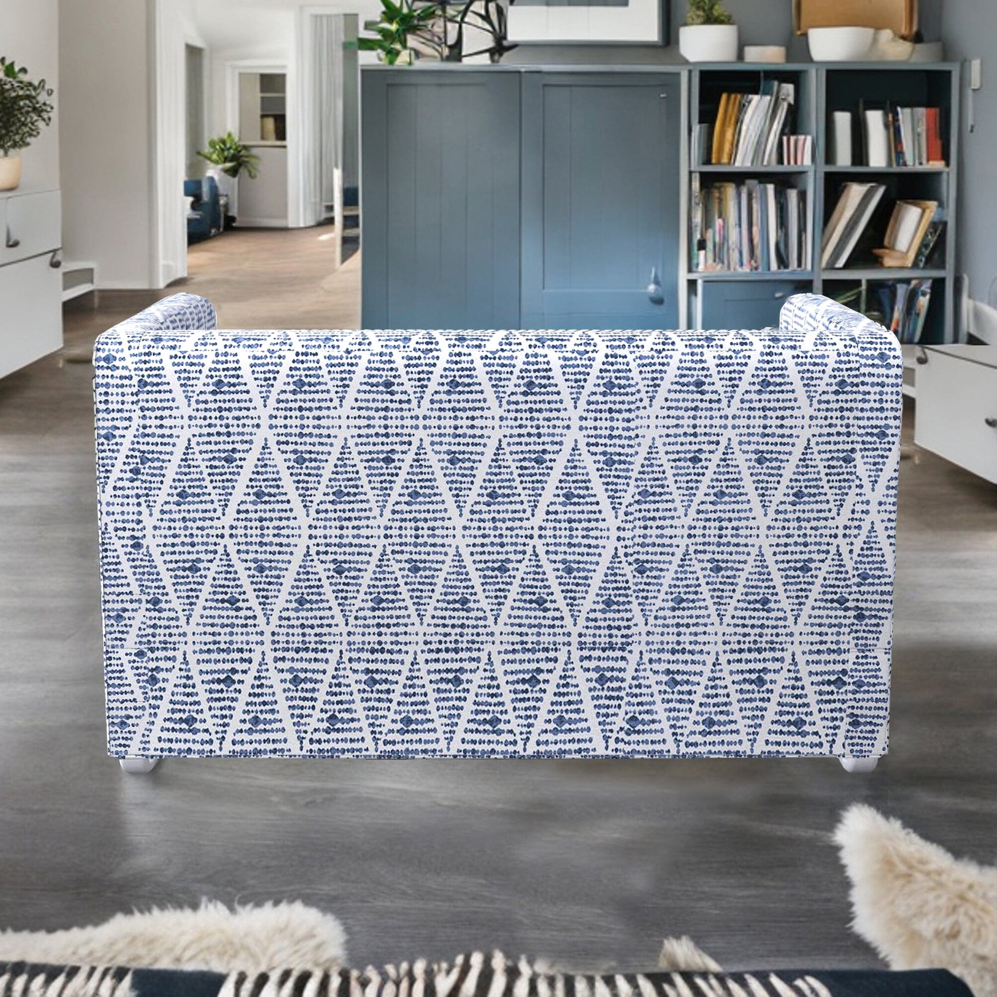 Rockin Cushions IKEA Knopparp Sofa Boho Indigo Blue Print IKEA KNOPPARP Slip Cover